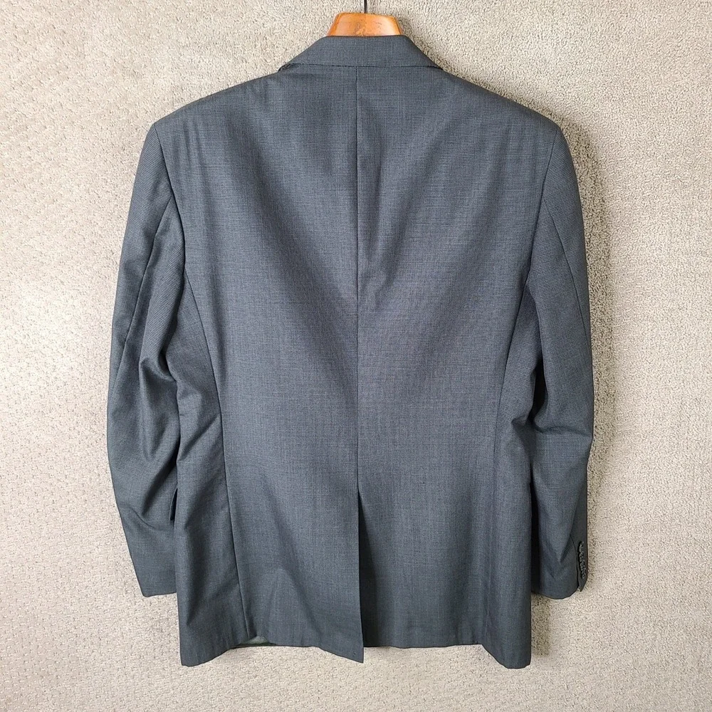 Vintage Evan Picone Jacket Mens‎ 41R Gray 2 Button Blazer Suit Coat USA Made